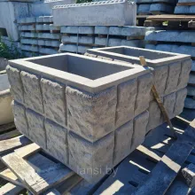 Цветочница бетонная "Рваный камень" 430х430х360мм