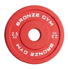 Диск олимпийский BRONZE GYM тяжелоатлетический красный (2,5 кг)