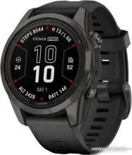 Умные часы Garmin Fenix 7S Pro Sapphire Solar (карбоново-серый титан/черный)