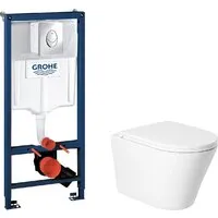 Унитаз подвесной Saniteco KW-9005W GROHE Rapid SL 38721001