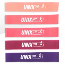 Резинки для фитнеса UNIX Fit (5 цветов, розовый, сиреневый)