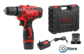 Дрель-шуруповерт Wortex BD 1220 Li 1329356 (с 2-мя АКБ, кейс)