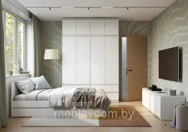 Спальня Симпл - Комплект 1 - Белый (BTS)