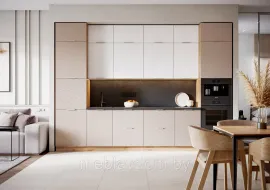 Кухня Пандора 3.4м - Белый Супермат/Билд Райс (Стендмебель)