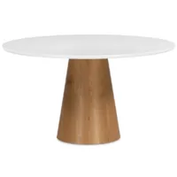 Обеденный стол Woodville Huge 120х75 / 15826 (white/brown)