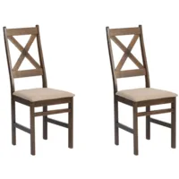 Набор стульев TetChair Crossman (2шт, капучино/велюр бежевый)