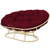 Диван садовый M-Group Мамасан / 12100502 (бежевый/бордовая подушка)