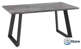 Кухонный стол Мамадома Loft lux-160 раздвижной 160-205х90 (дымчатая керамика/черный)