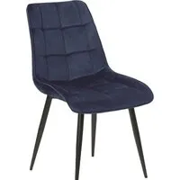 Стул Signal Chic Velvet Bluvel 86 (темно-синий/черный)