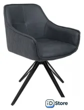 Стул с подлокотниками AksHome Connor (темно-серый винтажный 878-14/черный)