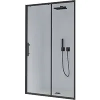 Душевая дверь Veconi E1 140x195 E1-B-140-01-C9 (стекло прозрачное/черный матовый)