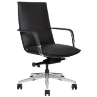 Кресло офисное Norden Parker LB / HD-2216-1 L LB (черная экокожа/алюминиевая база)