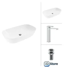 Умывальник Lauter 21393-70 Cascade 21СК0655C донный клапан 21190CH (хром)