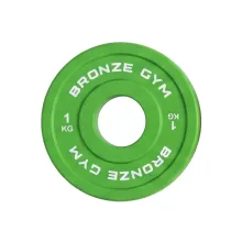 Диск олимпийский BRONZE GYM тяжелоатлетический зеленый (1 кг)