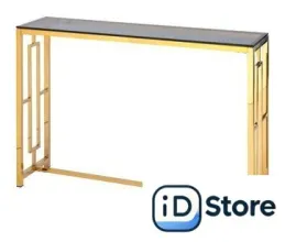Консольный стол Stool Group Бруклин 120x40 (стекло Smoke/сталь золото)