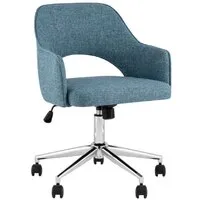 Офисное кресло Stool Group Кларк Clarkson Tweed Blue (рогожка, синий)