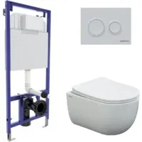 Унитаз подвесной Berges Wasserhaus Ventas Rimless 043239 (с сиденьем)