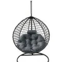 Подвесное кресло Craftmebel Кокон Капля Премиум (серый/графит)