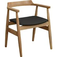 Стул с подлокотниками Sheffilton SHT-S204 (черный/прозрачный лак)