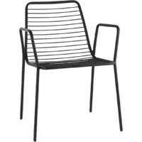Стул садовый Stool Group Дели с подлокотниками / LV-107-5015 (металл черный)
