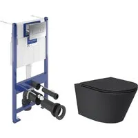 Унитаз подвесной Lauter Longer 2110822B Villeroy Boch Viconnect Pro S 92122869 (с кнопкой хром)