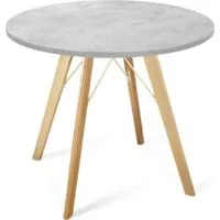 Кухонный стол Sheffilton SHT-TU9/TT 90 (прозрачный лак/бетон Чикаго светло-серый)