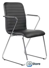 Офисный стул Brabix Visit CF-101 (хром/экокожа черный)