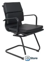 Офисный стул AksHome Indigo CF (экокожа, черный/черный)