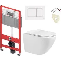 Унитаз подвесной Grado GD-W203T TECE Kit 9400413 (с кнопкой смыва)