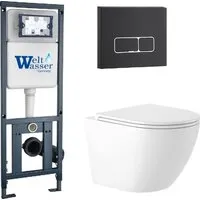 Унитаз подвесной Saniteco KW-9003W Rimles WeltWasser Marberg 410 Marberg 410 SE MT-BL