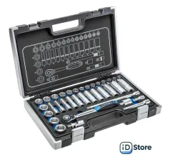 Набор трещотка с головками Hoegert Technik HT1R465 (36 предметов)