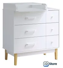 Детский комод Pituso Vintage Premium ЛДСП (белый аляска)