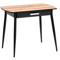 Обеденный стол Woodville Вики 90х60х77 (делано/черный)