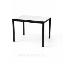 Стол ВВР Брайтон керамика, раздвижной белый/черный 89-119/69 (керамогранит)