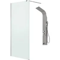Душевая стенка Saniteco Walk-In SN-W6MC120 LYPA-1 (хром/панель хром матовый)