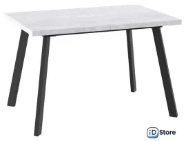 Кухонный стол Мамадома Borg-140 раздвижной 140-180х85 (серый сланец/черный)