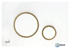 Панель смыва Alcaplast M775 (белый/золотистый)