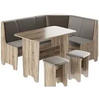 Обеденная группа Трия Техас исп. 1 (дуб сонома трюфель/экокожа коричневый)