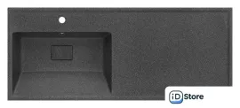 Умывальник Акватон Лайн 120 1A72863KLF21L (графит)