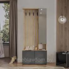 Прихожая Сандра ПР-03 - Дуб Крафт/Графит (0,8м)