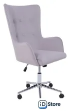 Офисное кресло AksHome Bella XL (chrome Kiton 722 Smoke велюр/светло-серый)