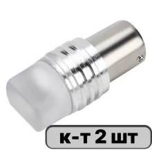 Автолампа диод S25 (P21W) 12V 9 SMD BA15s 1-конт Белая SKYWAY комп.2 шт противотуманки/поворот/задн