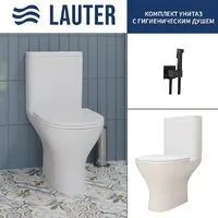 Унитаз напольный Lauter W224 2110224 гигиенический душ Rainix 21LT7712BM (горизонтальный выпуск)