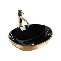 Умывальник Rea Sofia Black Gold Brush U3310