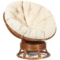 Кресло-качалка TetChair Papasan W 23/01 B с подушкой (орех/ткань старт)