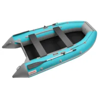 Надувная лодка Roger Boat Hunter 3200 (без киля, бирюзовый/серый комби)