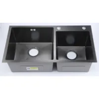 Мойка кухонная 33.2х33.5х20 см Wisent 7843BM-SC (с сифоном, дозатором и коландером)