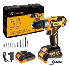 Дрель-шуруповерт Deko Banger 20V ONE 083-1109 (с 2-мя АКБ, кейс)