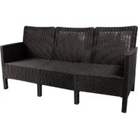 Скамейка ВПМ Ротанг 3-х местный 6199089 (темно-серый)