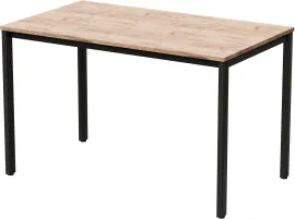 Обеденный стол Millwood Сеул Л 120x70 дуб табачный крафт/металл черный